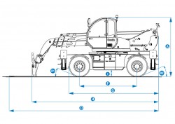 Rotating rough terrain telehandler Genie GTH-4018R